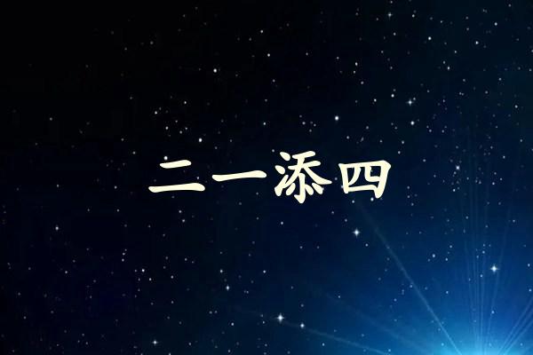 二一添四
