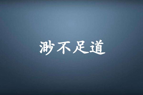 渺不足道
