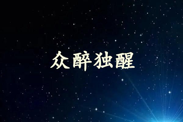 众醉独醒