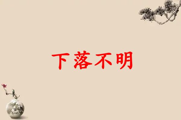 下落不明