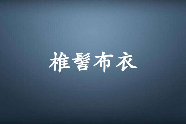 椎髻布衣