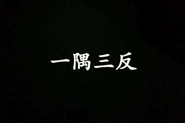 一隅三反