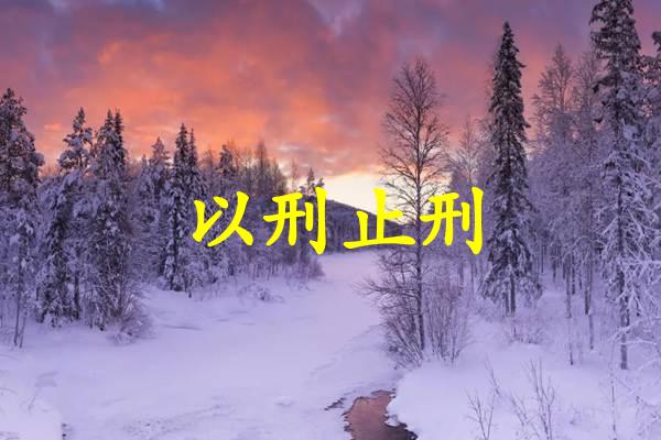 以刑止刑