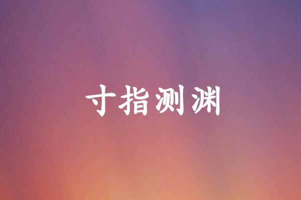 寸指测渊