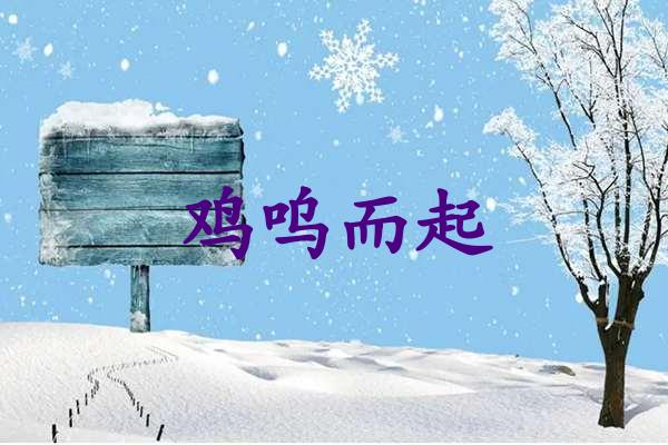鸡呜而起