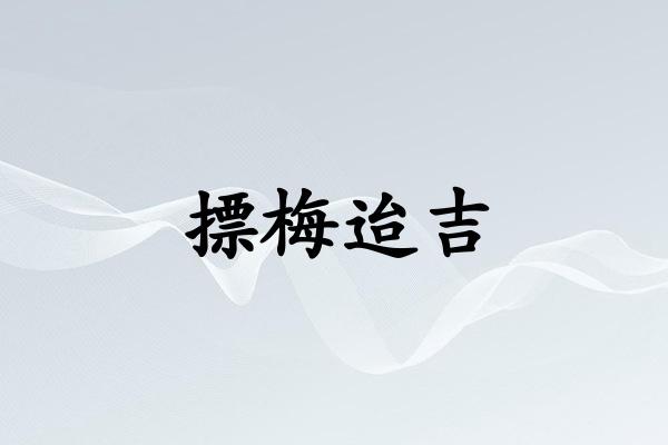摽梅迨吉