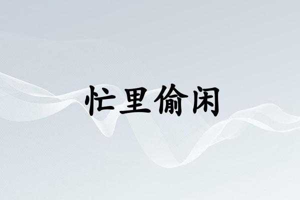 忙里偷闲