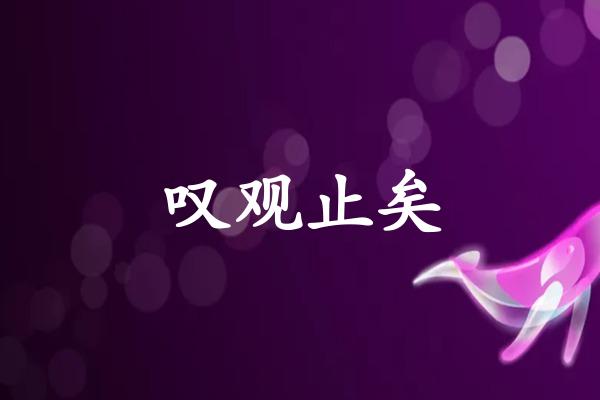 叹观止矣