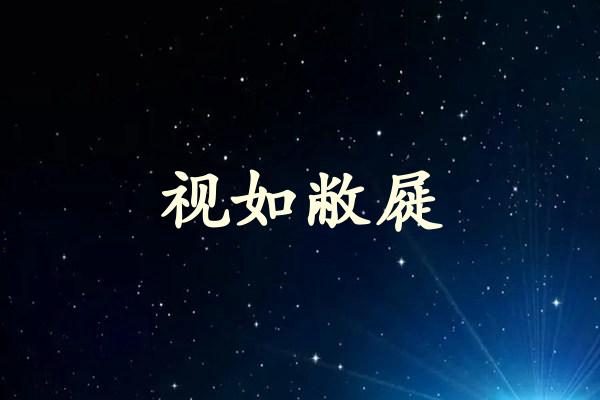 视如敝屣