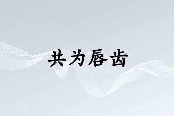共为唇齿