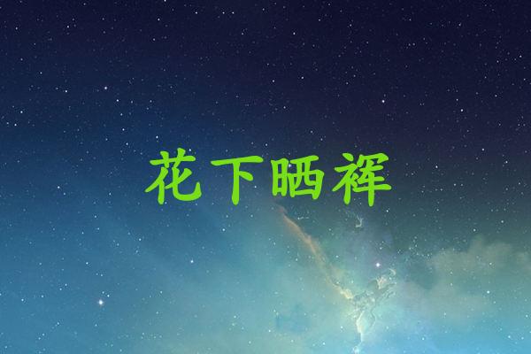 花下晒裈