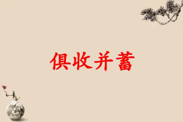俱收并蓄