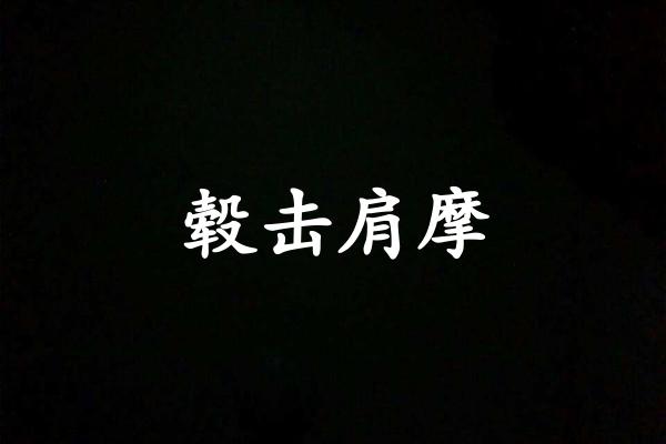 毂击肩摩