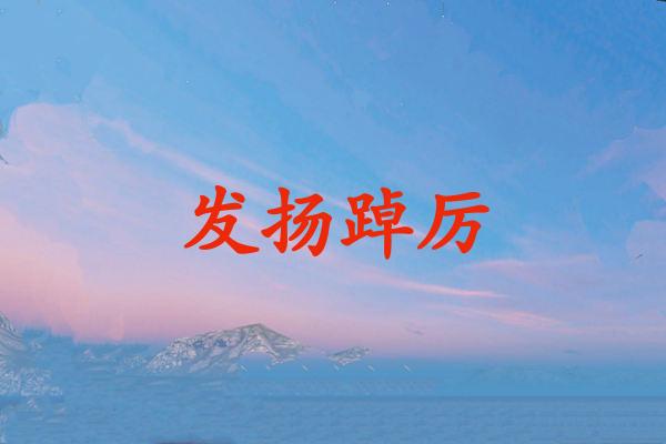 发扬踔厉