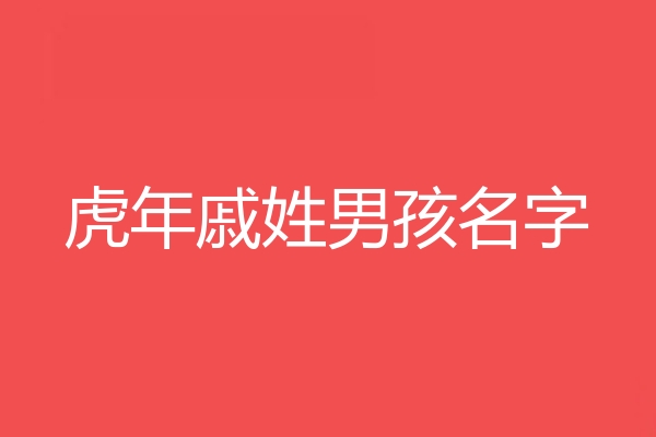 戚姓男孩名字