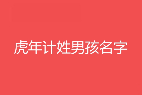 计姓男孩名字