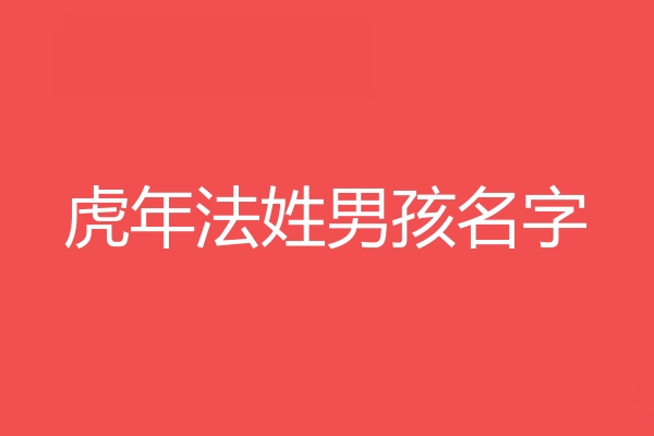 法姓男孩名字