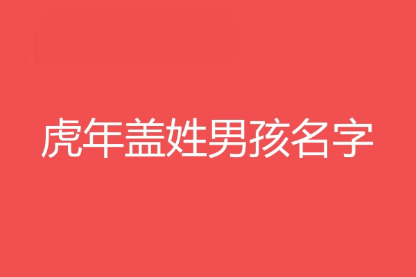 盖姓男孩名字