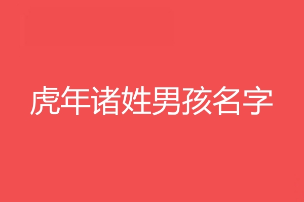 诸姓男孩名字