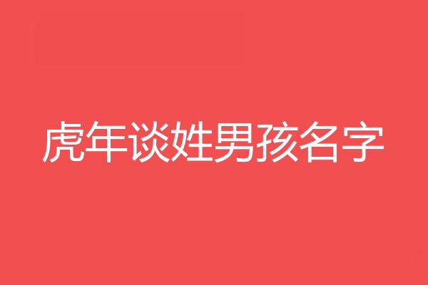 谈姓男孩名字