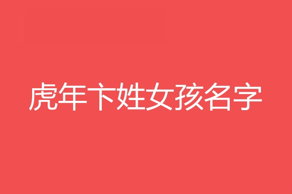 卞姓女孩名字